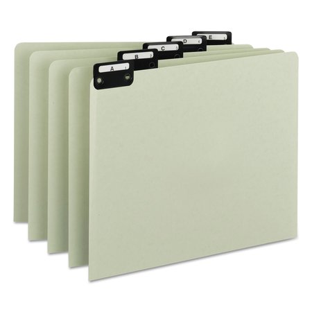 SMEAD Pressboard Guides Flat Metal (A-Z), Gray/Green, PK25 50576